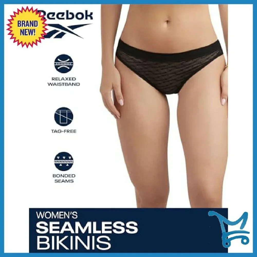 Seamless Tag-Free Bikini Panties 5-Pack Nylon Spandex Soft Stretch